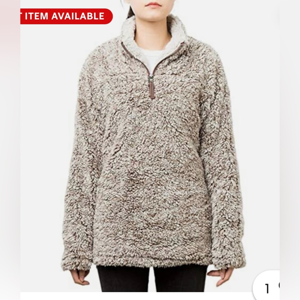 Pazza Sherpa 3/4 pull over sweater cardigan, jacket, xl